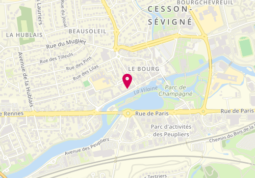 Plan de RIDARD Emeline, 58 Cours de la Vilaine, 35510 Cesson-Sévigné