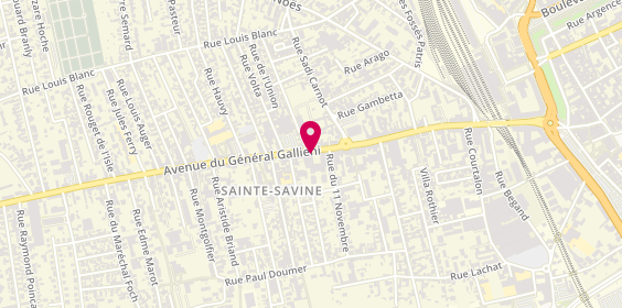 Plan de GAMBEY PERTUISOT Isabelle, 41 Avenue du Général Gallieni, 10300 Sainte-Savine
