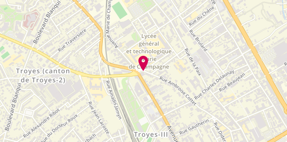 Plan de KOELTZ Timothée, 67 Rue Ambroise Cottet, 10000 Troyes