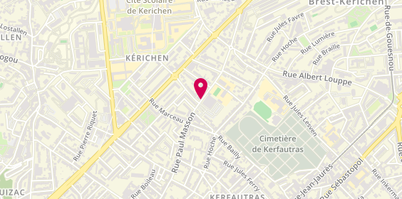 Plan de KEREBEL Sophie, 104 Rue Paul Masson, 29200 Brest