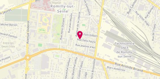 Plan de MAUVAIS Bénédicte, 30 Rue Félix Faure, 10100 Romilly-sur-Seine
