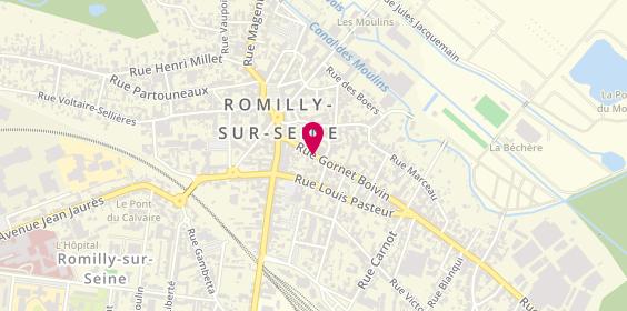 Plan de LECLER Aude, 22 Bis Rue Gornet Boivin, 10100 Romilly-sur-Seine