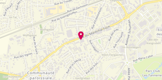Plan de MULLER Marie Pia, 57 Rue du Marechal Foch, 67380 Lingolsheim