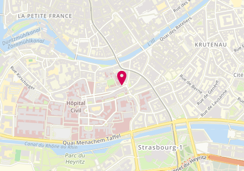 Plan de RACHDI Nora, 1 Place de l'Hopital, 67091 Strasbourg