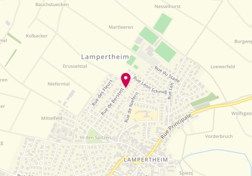 Plan de LAFFITTE Baptiste, 28 Rue de Berstett, 67450 Lampertheim
