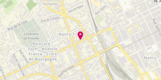 Plan de LARUELLE Anne, 40 Rue Raymond Poincare, 54000 Nancy