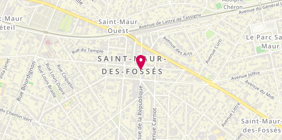 Plan de TEBOUL Marie Luce, 13 Avenue de la Republique, 94100 Saint-Maur-des-Fossés