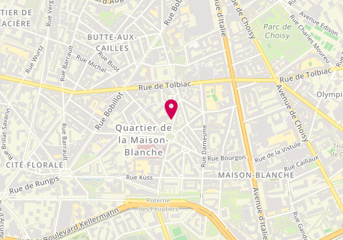 Plan de NOIRE Pascale, 14 Rue des Peupliers, 75013 Paris