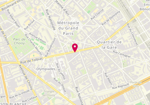 Plan de NOBLE BOURILLOT Isabelle, 79 Rue de Tolbiac, 75013 Paris
