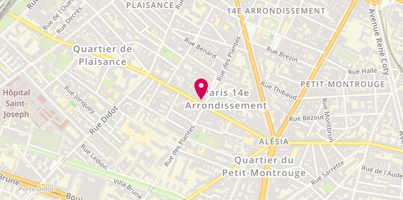 Plan de BISMUTH SION ALEXANDRA, 108 Rue d'Alesia, 75014 Paris