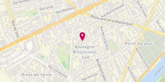 Plan de COURTOIS DAHMAN Céline, 9 Rue de Clamart, 92100 Boulogne-Billancourt