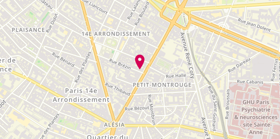 Plan de KIKANO Elie, 2 Rue Brézin, 75014 Paris