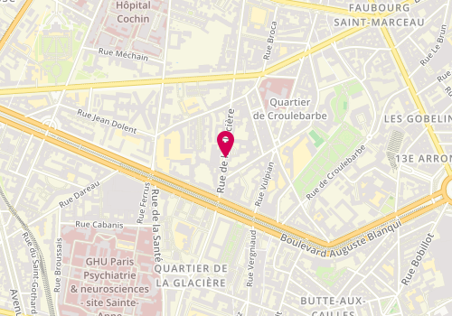 Plan de CAUX Olivier, 51 Rue de la Glaciere, 75013 Paris