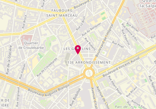 Plan de WASONG Aurélia, 64 Avenue des Gobelins, 75013 Paris