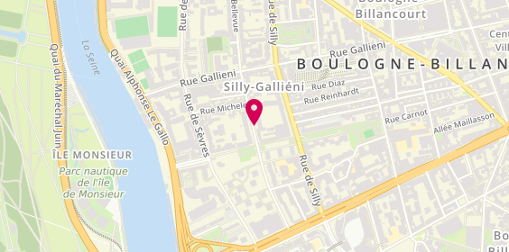 Plan de DELAUME Marine, 95 Rue de Bellevue, 92100 Boulogne-Billancourt