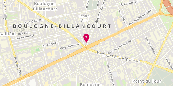 Plan de UZAN Arielle, 128 Avenue Victor Hugo, 92100 Boulogne-Billancourt