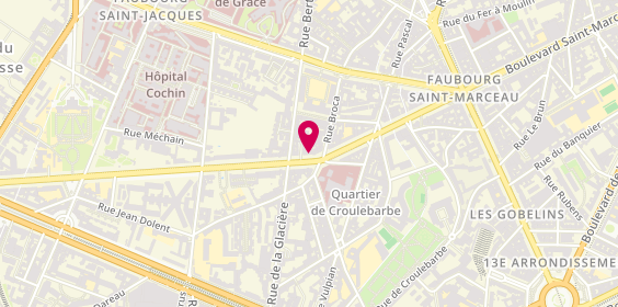 Plan de GRANGE Suzanne, 42 Boulevard Arago, 75013 Paris