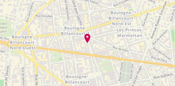 Plan de AUDIAT ROMAIN Anne, 56 Boulevard Jean Jaurès, 92100 Boulogne-Billancourt