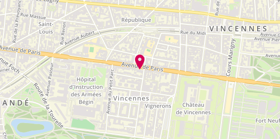 Plan de BENAROS Corinne, 27 Avenue de Paris, 94300 Vincennes