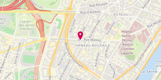 Plan de PELISSIER GELE Brigitte, 41 Rue Molitor, 75016 Paris