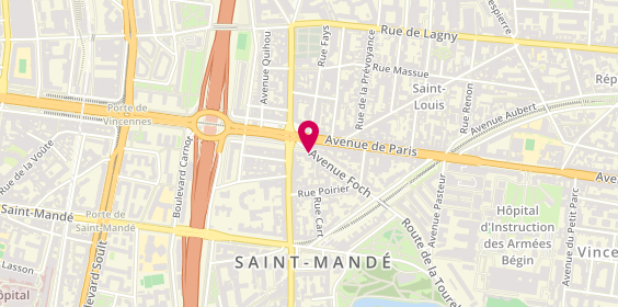 Plan de AUDIFFREN Alice, 2 Bis Avenue Foch, 94160 Saint-Mandé