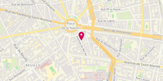 Plan de HERSANT Marie Pascale, 22 Avenue du Bel Air, 75012 Paris