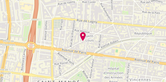 Plan de BENICHOU Muriel, 41 Rue des Laitieres, 94300 Vincennes