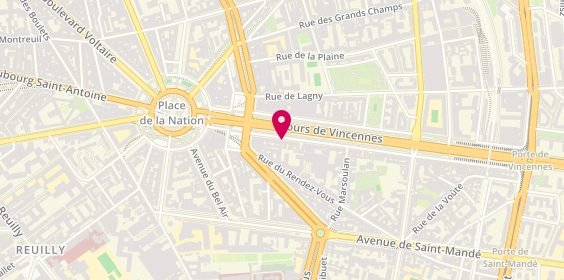 Plan de MALEJACQ Fanny, 18 Cours de Vincennes, 75012 Paris