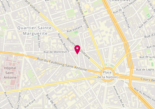 Plan de CHAPUIS Caroline, 13 Rue Chevreul, 75011 Paris
