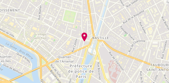 Plan de BRUNET Joly Philippine, 14 Rue Jacques Coeur, 75004 Paris