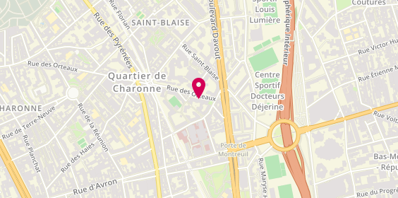 Plan de AZOULAY Nathalie, 100 Rue des Orteaux, 75020 Paris