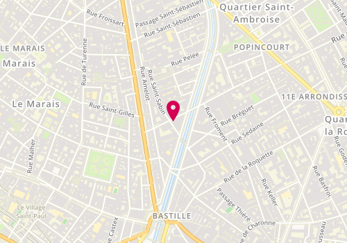 Plan de GOUDEAU Philippe, 10 Rue du Chemin Vert, 75011 Paris