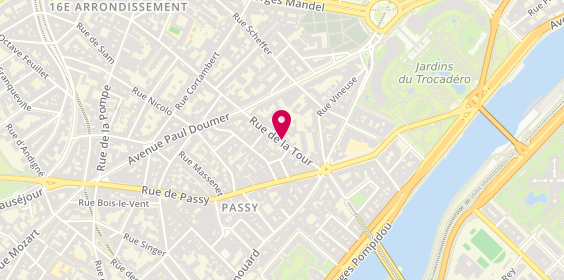 Plan de CALVO TUIL Nathalie, 26 Rue de la Tour, 75016 Paris