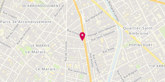 Plan de MONIER Françoise, 111 Boulevard Beaumarchais, 75003 Paris