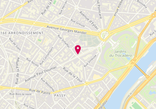 Plan de TRASHA Koco, 16 Avenue Paul Doumer, 75016 Paris
