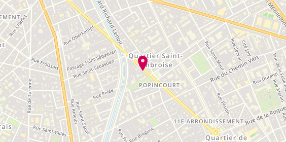 Plan de FAYON GRIMARD Florence, 74 Boulevard Voltaire, 75011 Paris