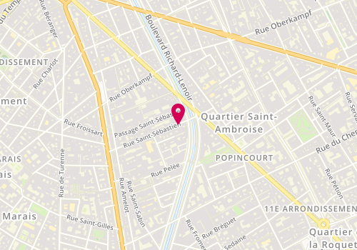 Plan de PEREIRA Amélie, 48 Rue Saint Sebastien, 75011 Paris