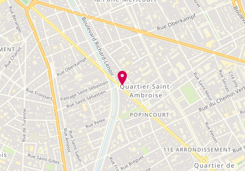 Plan de PRATI Alfonso, 55 Boulevard Voltaire, 75011 Paris