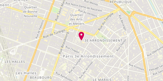 Plan de ROUSSEAUX Jacques, 9 Rue des Vertus, 75003 Paris