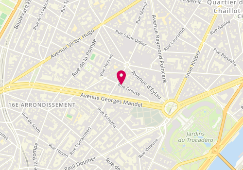 Plan de CHEYLUS Marc, 28 Rue Greuze, 75116 Paris
