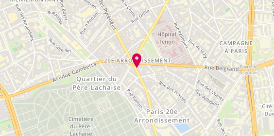 Plan de SAMNEE Kathrin, 2 Place Gambetta, 75020 Paris
