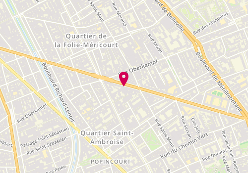 Plan de POUPELIN Emma, 62 Avenue de la Republique, 75011 Paris