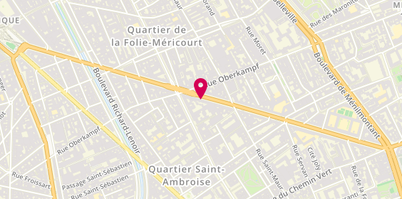 Plan de ARAPAKI Christophe, 58 Avenue de la Republique, 75011 Paris