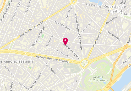 Plan de NABAVI TAFRECHI CLAUDINE, 29 Avenue d'Eylau, 75116 Paris
