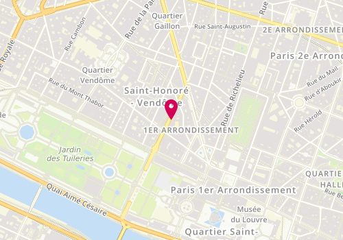 Plan de MILLOT Gaël, 12 Rue des Pyramides, 75001 Paris