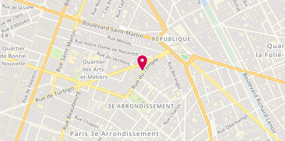 Plan de HAMMER Claude, 197 Rue du Temple, 75003 Paris