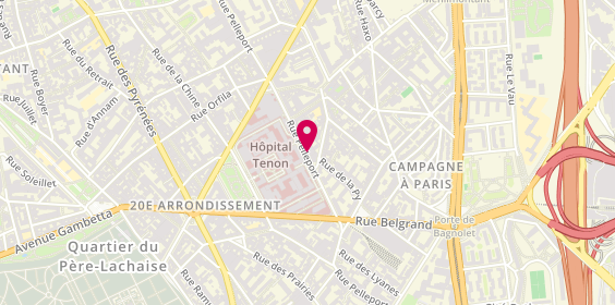 Plan de FERRARI Fabien, 62 Rue Pelleport, 75020 Paris