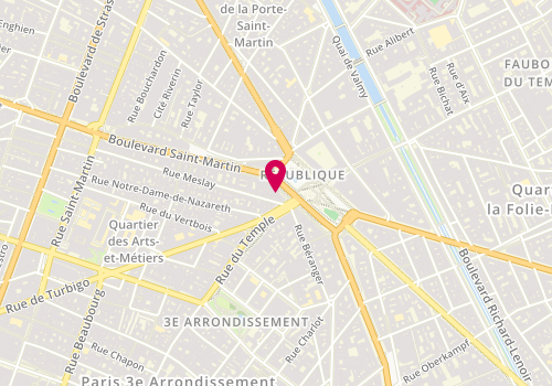 Plan de YOUSFI Myriam, 17 Place de la République, 75003 Paris