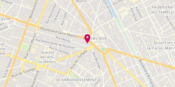 Plan de GELLY Jennifer, 17 Place de la République, 75003 Paris