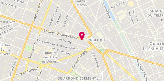 Plan de BARON Marie, 3 Boulevard Saint Martin, 75003 Paris